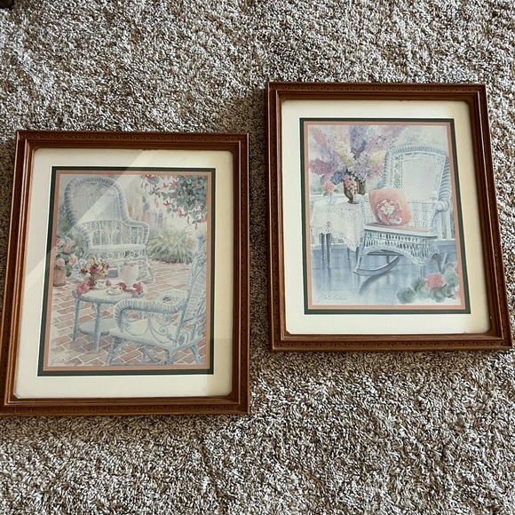 Homco Other - Framed Art Prints with Brown Frames Homco vintage frames